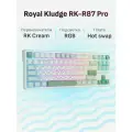 Клавиатура игровая механическая проводная ROYAL KLUDGE R87 Pro, 87 клавиш (80%), RGB, Hot Swap, цвет Sky Cyan, кейкапы Cherry PBT, линейные переключатели (RK Cream)