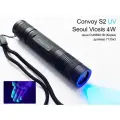 Ультрафиолетовые фонарики 365nm Convoy S2 диод Seoul Viosis 3W без батареи