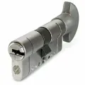 Цилиндровый механизм SECUREMME EVO К75 TOP MODULARE ключ/вертушка 117 мм. (56+61В) никель (личинка замка, сердцевина, секретка, врезной, цилиндр)