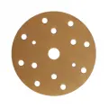 Шлифовальный круг GOLD 150мм на липучке, 15 отв, золотистый_P 320 SUNMIGHT