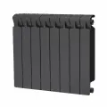 Радиатор отопления RIFAR Monolit биметаллический, 500 х 8 секций, боковое подключение, цвет Антрацит