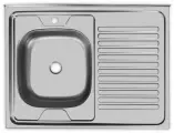 Мойка кухонная накладная, Ukinox, нержавеющая сталь, 800х600х120 мм, ECO800.600 L