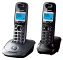 Радиотелефон Panasonic KX-TG2512, две трубки, серый металлик/темно-серый металлик