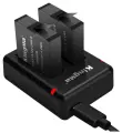 Зарядное устройство Kingma для двух аккумуляторов на камеру Insta 360 черное