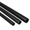 Труба жесткая ПВХ гладкая 32 мм (внутр. диаметр 29,2 мм), легкая, 3 метра (порезана пополам), черная
