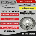 Диск тормозной Ti-GUAR (перфорированный) передний левый для TOYOTA Camry ##V40.50 06-, RAV-4 ACA3# 05-, Mark X 12# 05-, Blade 07-