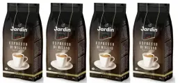 Кофе в зернах Jardin Espresso Di Milano, арабика, робуста, 250 гр. х 4 шт.