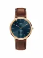 Наручные часы Daniel Wellington, синий, коричневый