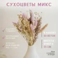 Сухоцветы для декора Букет из сухоцветов Сухоцветы для вазы Стабилизированные цветы для декора( Хлопок, Лаванда, Гипсофила, Пампасная трава, Эвкалипт, Пшеница, Лагурус сухоцвет)