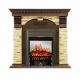 Каминокомплект Royal Flame Dublin угловой - Темный дуб / Сланец с очагом Fobos FX M Black