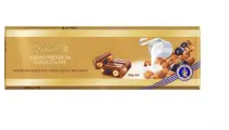Lindt Gold молочный шоколад с изюмом и цельным фундуком, 300 г