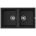 Кухонная мойка OMOIKIRI Tedori 86-2-BL Tetogranit/две чаши/черный