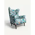Мягкое кресло для отдыха на высоких ножках с ушами Фантазёр Принт Snow