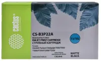 Картридж струйный Cactus CS-B3P22A №727 черный матовый (130мл) для HP DJ T920/T1500/T2530