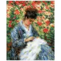 Набор для вышивания крестом Риолис, вышивка крестиком Мадам Моне за вышивкой, 24х30 см, 100/051