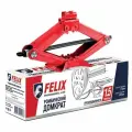 Домкрат FELIX 411040122, винтовой, ромбический, грузоподъемность 1,5т, высота подъема 36 см
