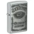 Оригинальная бензиновая зажигалка ZIPPO Jack Daniels® с покрытием High Polish Chrome, латунь/сталь, серебристая, 38x13x57 мм