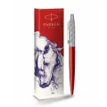 Шариковая ручка Parker Jotter Horse Special Editionl, Red CT, стержень: M, цвет чернил : blue в подарочной коробке 1953187_LE26
