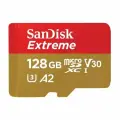 Карта памяти Micro SecureDigital 128Gb SanDisk Extreme microSDHC class 10 UHS-1 U3 V30 A2 (SDSQXAA-128G-GN6MN)
