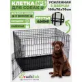 Клетка для собаки 100х70х76см 2 двери, складная, усиленная, в квартиру, для кролика, для перевозки животных