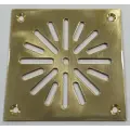 Решетка Напольная Латунь 100х100мм. Снежинка