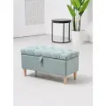 Пуф с коробом для хранения на ножках 110Lux Brendoss, пуфик с ящиком, банкетка, цвет мятный, износостойкий велюр