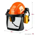 ЗУБР триада в комплекте с наушниками и защитным экраном: наушники SNR=27дБ, сетчатый экран 190х339мм, защитная каска (11099)