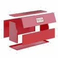 Пожарный ящик для песка сборно-разборный объемом 0,2 м³, красный