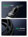 Кабель UGREEN DP114 (80390) DP 1.4 Male to Male Plastic Case Braided Cable. Длина: 1 м. Цвет: черный