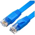 GCR Патч-корд PROF плоский прямой 7.5m, UTP медь кат.6, синий, 30 AWG, ethernet high speed 10 Гбит/с, RJ45, T568B