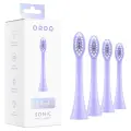 Сменные насадки для электрической зубной щетки ORDO Sonic+ с закругленными щетинками и силиконовым полирующим элементом, 4 штуки, фиолетовые
