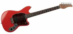 Смарт электрогитара Offset (H-S) со встроенным усилителем и эффектами, Fiesta Red, Flamma