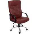 Компьютерное кресло Роскресла Атлант М (Хром) офисное, обивка: экокожа, цвет: бордовый