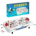 Игра настольная  Хоккей  43*25см, в наборе: фигурки хоккеистов, ворота, шайба, наклейки, картонная упаковка 54*29*6см