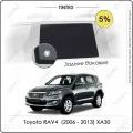 Шторки на автомобиль солнцезащитные Toyota RAV4 3 Кроссовер 5дв. (2006 - 2013) XA30 на задние двери 5%, сетки от солнца в машину тойота РАВ4, Каркасные автошторки Premium