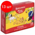 Комплект 13 шт, Гуашь BRAUBERG магия цвета, 12 цветов по 20 мл, без кисти, картонная упаковка, 190557