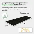 Тротуарная противоскользящая садовая дорожка Alegria outdoor 2500х600х5 мм