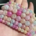 Сахарный кварц бусины шарик 10 мм, 38 см/нить, около 37 шт, цвет: Разноцветный