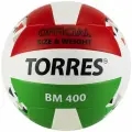 Волейбольный мяч TORRES BM400 белый/красный/зеленый