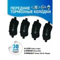 Тормозные колодки передние Лада Веста, Ларгус, Рено Дастер 1.6, Ниссан Альмера G15, Ниссан Ноут е11