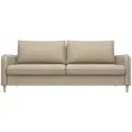 Прямой диван Остин, Велюр, Бежевый, Ящик для белья, 215х105х85см
