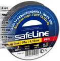 (4 шт.) Изолента ПВХ черная 15мм 20м Safeline