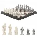 Шахматы с оригинальными фигурами Средневековье 40х40 см камень лемезит мрамор 119964