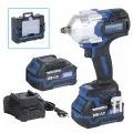 Гайковерт аккумуляторный, 1/2, 20 В, 1000 Нм, 2 аккумулятора 4 A и зарядное устройство, в кейсе