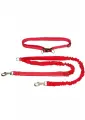 Поводок с поясом для бега и прогулок с собакой CHOKERZ красный (с амортизатором и светоотражающей лентой). 1,7 - 2,5 м.