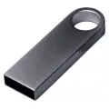 Компактная металлическая флешка с круглым отверстием (128 Гб / GB USB 3.0 Серебро mini3)