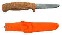 Нож Morakniv Floating Serrated Knife, нержавеющая сталь, пробковая ручка, оранжевый. 13131