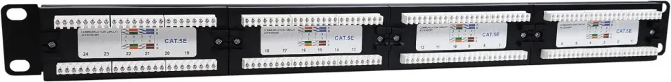 NTSS NTSS-PP-1U-24-UTP-RJ45-5E-D Патч-панель -PP-1U-24-UTP-RJ45-5E-D 19 1U 24xRJ45 кат.5E UTP
