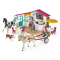 Набор Schleich Horse Club Поездка в карете в кафе Rider, 72158 -hz