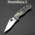 Складной нож Spyderco Paramilitary 2 C81GPCMO2, сталь S45VN satin, рукоять G-10 Digital Camo, США